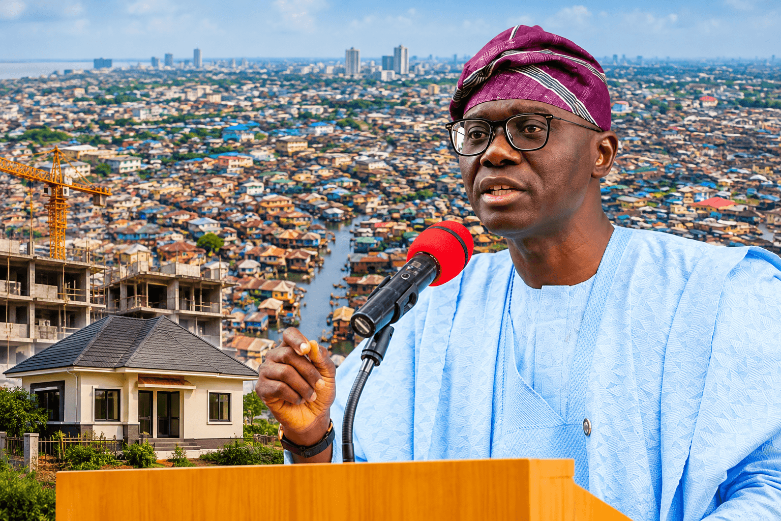 Lagos Housing Crisis Editorial Composite